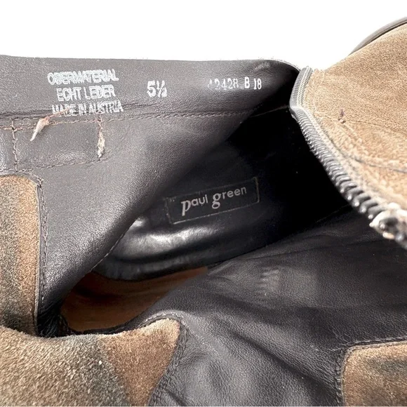 PAUL GREEN Sheridan Brown Nubuck Suede Ankle Boots 8 - Picture 12 of 15
